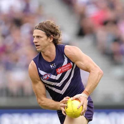 Nat Fyfe the tagger receiving lots of love at Dockers