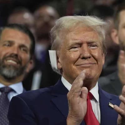 Republicans give bandaged Trump a joyous welcome