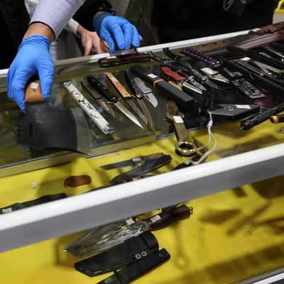 Two charged after 300 weapons seized in knife crackdown