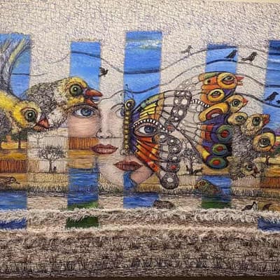 Aussie embroidery artist stitches her way to the moon