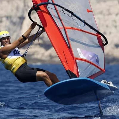 Morris magic as windsurfer locks in Olympic medal