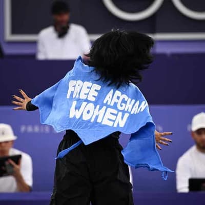 Afghan refugee breaker DQ'd for political protest