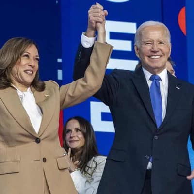 Biden hails Harris as the future in emotional farewell