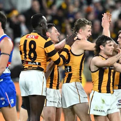 Hawks collar Bulldogs in AFL elimination final