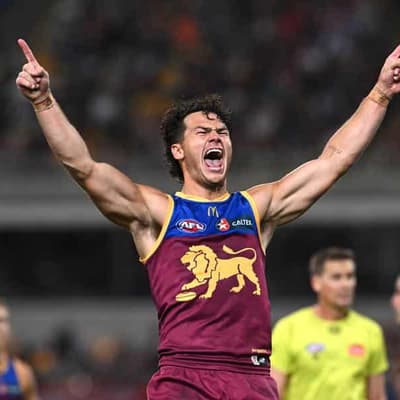 Blues booted after Lions' first-half Gabba blitz