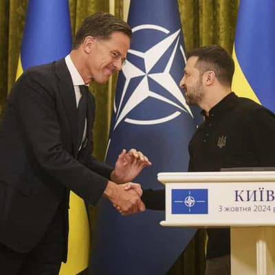 Mark Rutte visits Ukraine in first trip as NATO chief