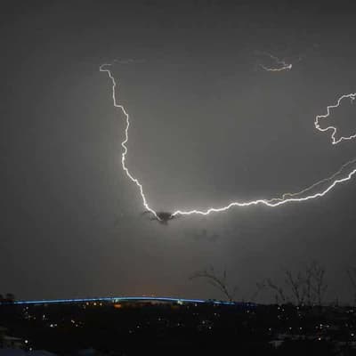 Ceilings collapse, snow-like hail after wild weather