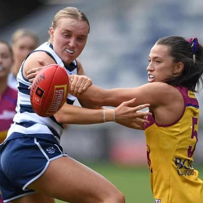 Cats claw past Lions to keep AFLW finals hopes alive