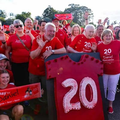 Milestone day as sea of red salutes Daniel's legacy