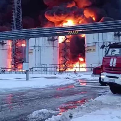 Ukrainian drones strike Russian oil, gas facilities
