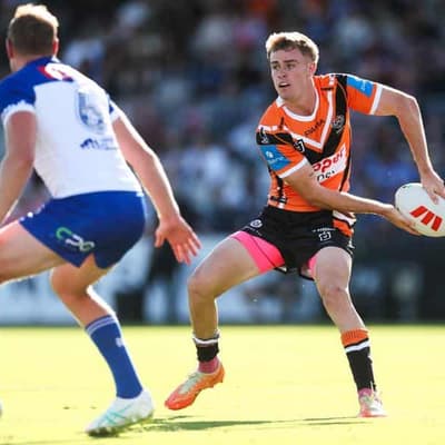 Galvin on song as Tigers pipped by Dogs in NRL trial