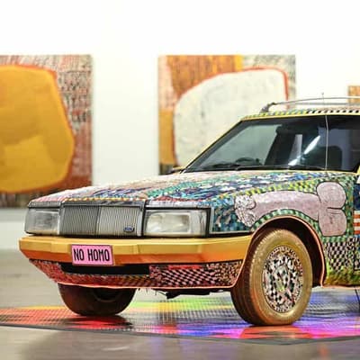 Melting paint, robot vacuums and a hearse at Art Fair
