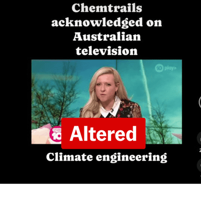 Manipulated TV footage used to spread false 'chemtrails' claim