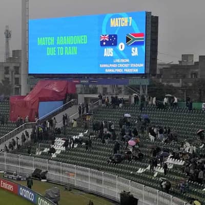 Australia's Champions Trophy clash with SA washed out