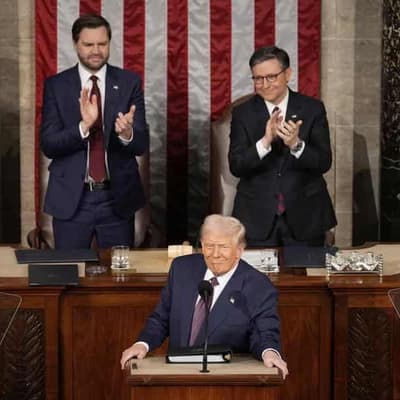 Trump speech boasts of 'swift and unrelenting' action