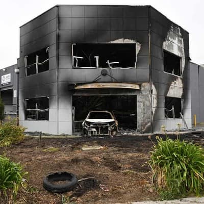 Health alert as factory destroyed in suspicious blaze