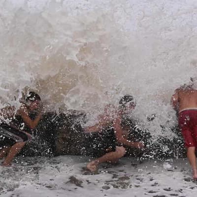 'Come already': millions bunker down ahead of cyclone