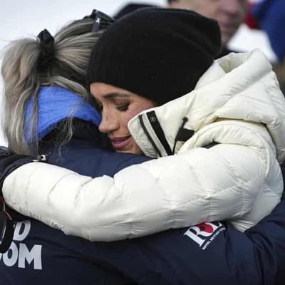 Meghan and Drew share hugs and memories in TV show talk