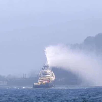 Fears for environment after ships collide off UK