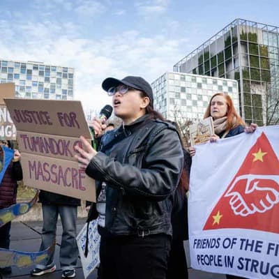 Philippines' Duterte on way to face charges at ICC