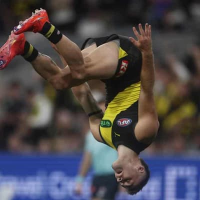 Gallant Tigers stun below-par Blues in AFL boilover