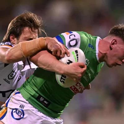 Debut double for Nicholson as Raiders outmuscle Broncos