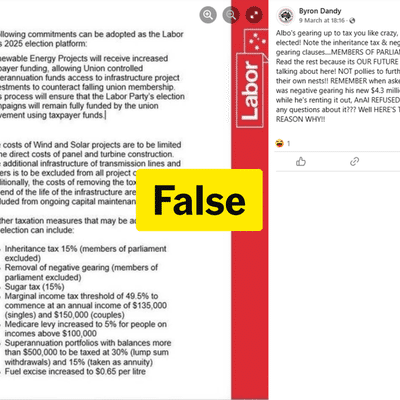 Fake Labor policy document spreads online ahead of election
