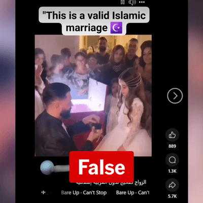 Catholic first communion video falsely claimed to show Muslim child wedding
