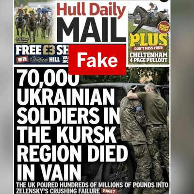 Fake front page Ukraine story linked to Russian disinformation