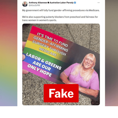 Parody PM account misleads with fake transgender care pledge
