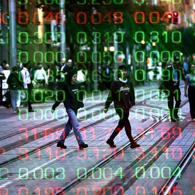 Australian shares grind back losses from US trade war