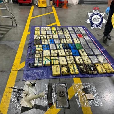 Man charged, 140kg of cocaine 'found in boat engines'