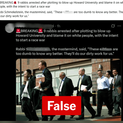 'Rabbi bomb plot' claim is a hoax