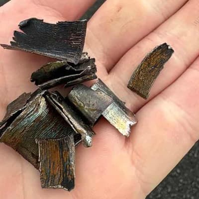 Strewn steel shards strand hundreds of cars on motorway