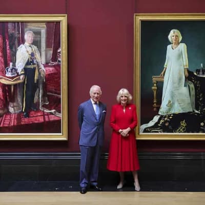King and Queen unveil portraits marking coronation