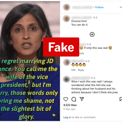 US Vice President JD Vance's wife targeted in AI deepfake video