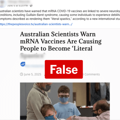 False claim flips facts on mRNA vaccine nerve disease risk