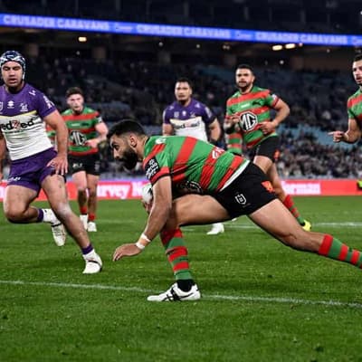 Four-try Johnston closes on record but Storm pip Souths