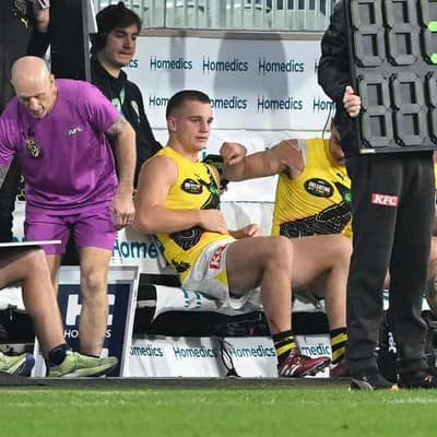 Tigers' top draft pick hurts hamstring again on return