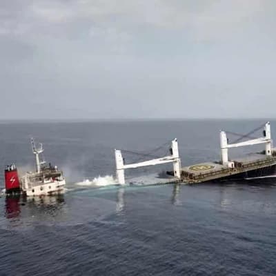 Rescuers save more mariners from Houthi-struck ship