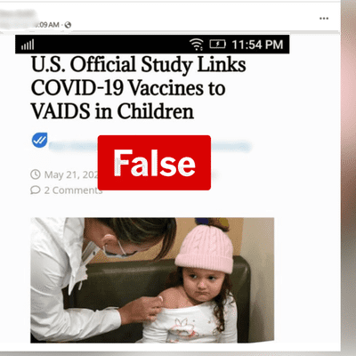 No, study does not show link between COVID vaccine and 'VAIDS'
