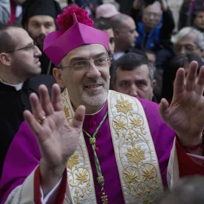 Christian leaders in Gaza after Israel's church strike