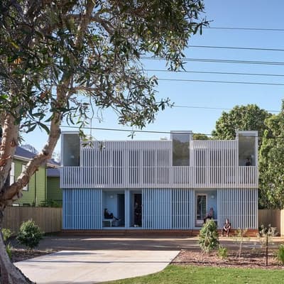 Prefab house ferried to island by night wins top award