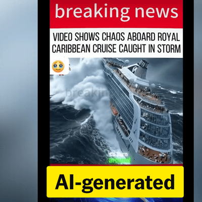 Viral video of distressed cruise ship is a storm in an AI cup