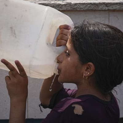 Families in Gaza drink water that makes them sick