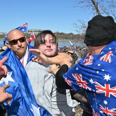 Brawls erupt as protesters clash at immigration rallies