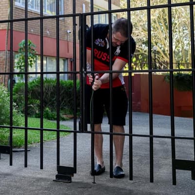 Driver charged after car slams into Russian consulate