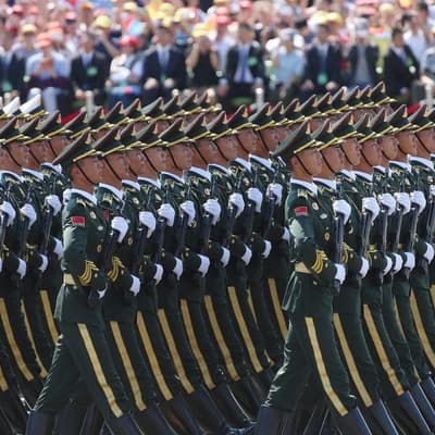 N Korea's Kim heads to China for WWII military parade