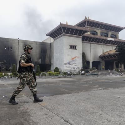 Soldiers guard Nepal's parliament after deadly protests