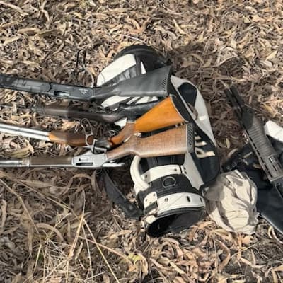 'Dangerous' fugitive captured after weapons haul seized